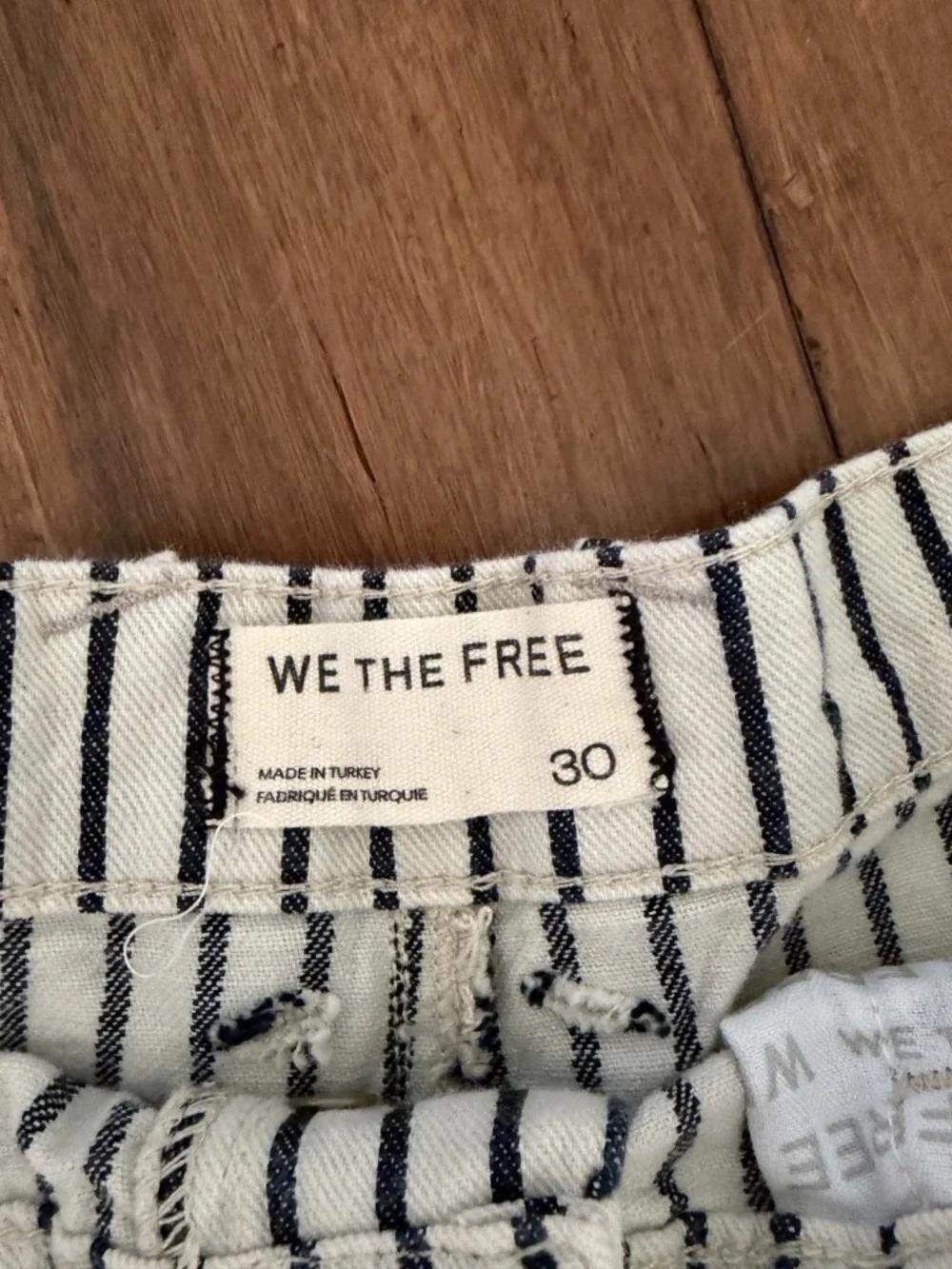 Women's 30 Free People We The Free Now Or Never Shorts Striped Railroad - NWOT